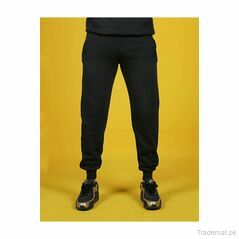 Regular Fit Jogger Trouser - Black,  Chinos - Trademart.pk