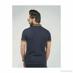 Slim Fit Polo Shirt - Navy, Men Polos - Trademart.pk