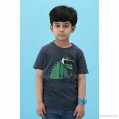 Miles Boys C-Grey T-Shirt, Boys T-Shirts - Trademart.pk