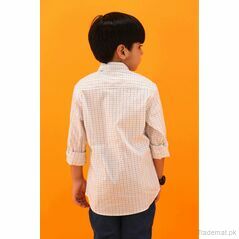 Yellow Bee Boys Wht-Prpl-Blk Casual Shirt, Boys Shirts - Trademart.pk