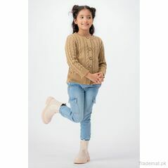 Girls Kids Level L-Brown Sweaters, Girls Sweaters - Trademart.pk