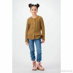 Girls Kids Level D-Brown Sweaters, Girls Sweaters - Trademart.pk