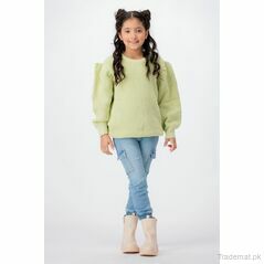 Girls Kids Level L-Green Sweaters, Girls Sweaters - Trademart.pk