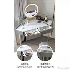 Classic Dressing Table with Lighted Mirror Modern European Make up Dresser, Dresser - Dressing Table - Trademart.pk