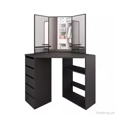 Good Quality Wooden Dressing Table with Mirror and Stool Dressing Table, Dresser - Dressing Table - Trademart.pk