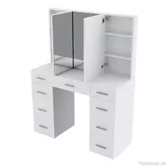 Makeup Table Dressing Table Vanity Set with Mirror Storage Drawer for Home Bedroom, Dresser - Dressing Table - Trademart.pk