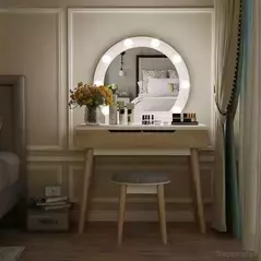 Mirrored Dressing Desk Dresser Table for Bedroom Home Furniture, Dresser - Dressing Table - Trademart.pk