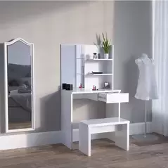 Modern Dressing Table Dresser White Bedroom Furniture Nordic Makeup Vanity Dresser, Dresser - Dressing Table - Trademart.pk