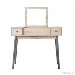 Modern European Make up Dressing Table with Foldable Mirror Makeup Dressing Table, Dresser - Dressing Table - Trademart.pk