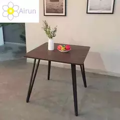 Modern Home Dining Room Wooden Furniture Wood MDF Dining Table with Metal Legs, Dining Tables - Trademart.pk