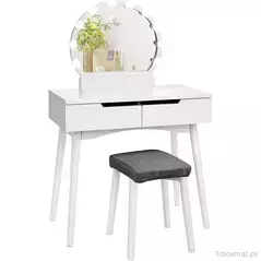 Morden Dressing Makeup Table with Cushioned Stool for Bedroom, Dresser - Dressing Table - Trademart.pk