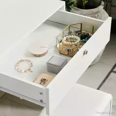 New Vanity Set White Dressing Table Jewelry Makeup Desk Tables for Bedroom, Dresser - Dressing Table - Trademart.pk