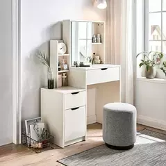 Nordic Modern Contracted White Dressing Table., Dresser - Dressing Table - Trademart.pk