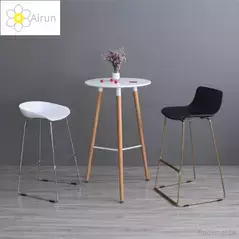 White Black 18mm MDF Surface with Plastic Legs Cafe Dining Room Furniture 4 or 6 Chairs Square Dining Table, Dining Tables - Trademart.pk