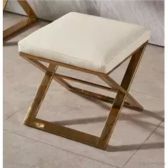 Bedroom Furniture Gold White Vanity Table Set Luxury Modern Make up Table, Dresser - Dressing Table - Trademart.pk