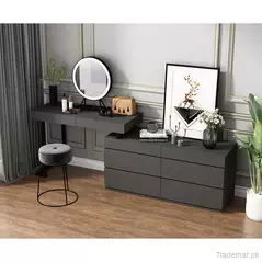 European Bedroom Wooden Chest Drawer Furniture Dressers 6 Drawers Modern Gloss, Dresser - Dressing Table - Trademart.pk