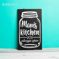 Mom's Kitchen Always Open - Wall Hanging, Wall Hangings - Trademart.pk