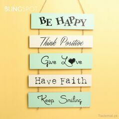 Be Happy Think Positive - Wall Hanging, Wall Hangings - Trademart.pk