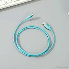 Solid Color Blue Usb-Micro Data Cable, Data Cables - Trademart.pk