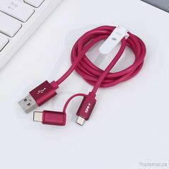 Purple Maroon Data Cable ( 2 in 1 ), Data Cables - Trademart.pk