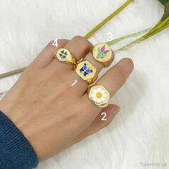 Funky Florals Gold - Ring, Rings - Trademart.pk