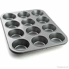 12 Cup Muffin | Pudding Baking Tray, Bakeware Set - Trademart.pk
