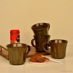 Japanese Rustic Coffee/Tea Mugs - Rust Green, Mugs - Trademart.pk