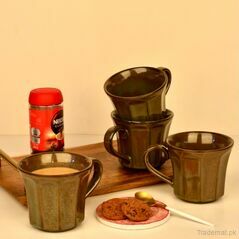 Japanese Rustic Coffee/Tea Mugs - Rust Green, Mugs - Trademart.pk