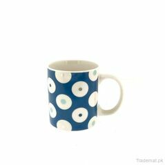 Blue And White Dots Coffee Mug, Mugs - Trademart.pk