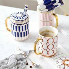 Bohemian Pattern Mug - Blue, Mugs - Trademart.pk
