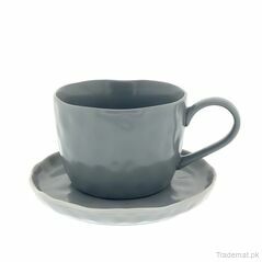 Grey Cup And Saucer For Coffee | Tea, Mugs - Trademart.pk