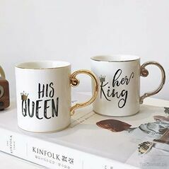 His King - Her Queen Mugs Set, Mugs - Trademart.pk