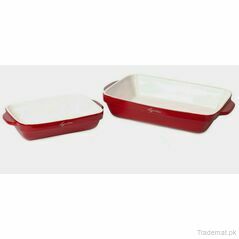 Oven Dish Baking Tray, Heavy Duty Ceramic Pans For Cake, Lasagna, Bakeware Set - Trademart.pk
