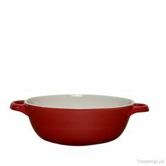 Ovenfresh Ceramic Serving And Baking Dish - Red Small Oval, Bakeware Set - Trademart.pk