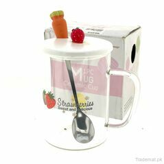 Strawberries Glass Coffee Mug, Mugs - Trademart.pk
