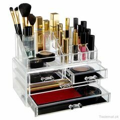 16 Compartment 4 Drawers Cosmetics Organiser, Cosmetics Organizer - Trademart.pk