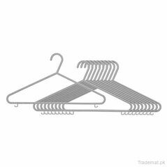 Grey Plastic Adult Hangers - Set of 10, Cloth Hangers - Trademart.pk