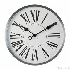 Baillie Chrome Wall Clock, Wall Clock - Trademart.pk