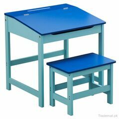 Children's Blue Desk and Stool, Kids Desks - Trademart.pk