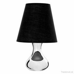 Nell Black Fabric Shade Table Lamp, Lamps - Trademart.pk