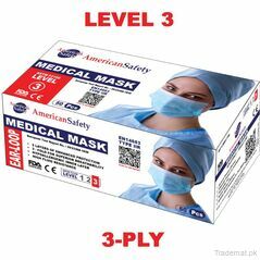 Medical 3 Ply Face Masks Level 3, Surgical Masks - Trademart.pk