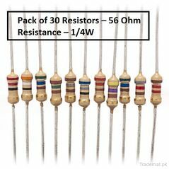 Pack of 30 56 Ohm Resistor, Resistors - Trademart.pk