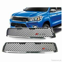 Front TRD Grill Chrome Mesh for Toyota Hilux Revo 2016 to 2020, Front Bumper Grills - Trademart.pk