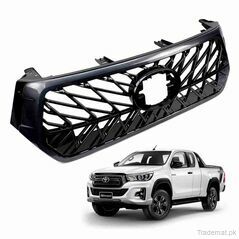 Front Rocco TRD Grill Mat Black for Toyota Hilux Revo 2016 to 2020, Front Bumper Grills - Trademart.pk