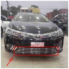Front Chrome Down Grill 4Pcs For Corolla 2017 to 2020, Front Bumper Grills - Trademart.pk