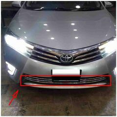 Corolla 2014 to 2017 Front Chrome Down Grill 3 Pcs, Front Bumper Grills - Trademart.pk