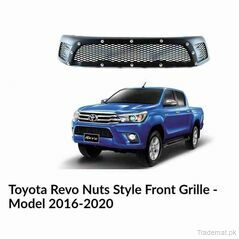 Toyota Hilux Revo 2016 to 2020 Front Grill Mesh Black with Nuts, Front Bumper Grills - Trademart.pk