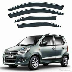 Suzuki Wagon R 2014 to 2020 - Black Tinted Chrome Trim Air Press - Door Window Visor - Vent Shade - Sun Guard, Air Press - Sun Visors - Trademart.pk