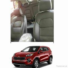 Seat Cover in Black Color Japanese Rexine for Kia Sportage 2019 to 2020, Seat Covers - Trademart.pk