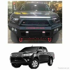 Toyota Hilux Revo 2016 for 2020 - Hamer 4×4 Front Bull Bar Version 2 with Double Light, Bumper Guard - Trademart.pk